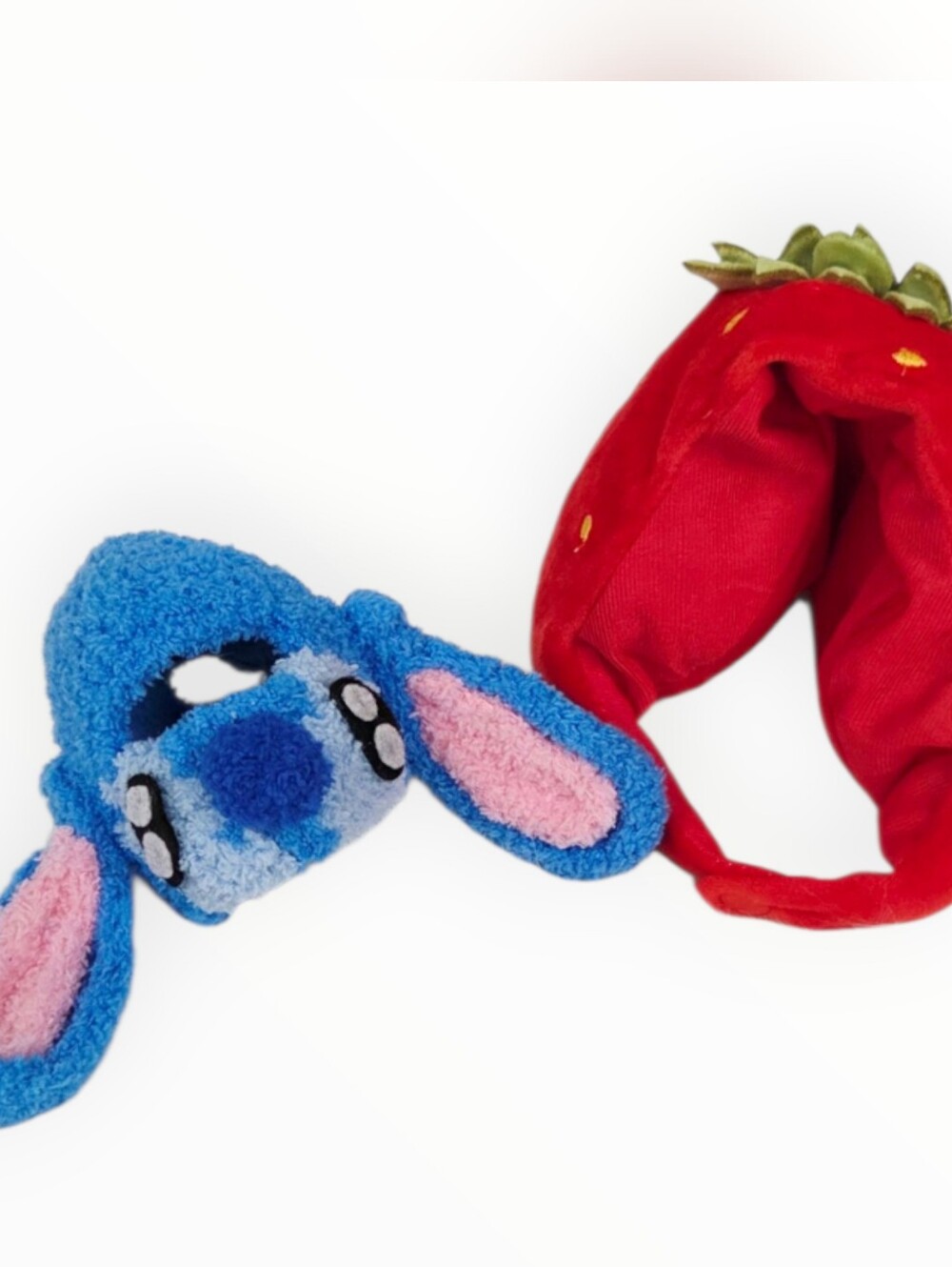 Blue Plush stitch & stawberry hat for small pet-cat ,bunny, dog